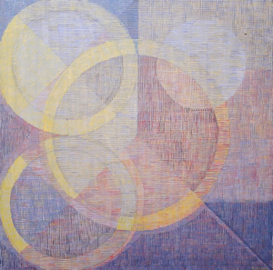 painting of opposing circles