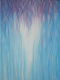 abstract painting of light under the sea